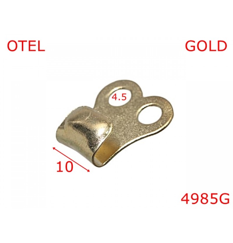 4985G/Carlig bocanc fixare dubla -10-mm-otel--gold-----
