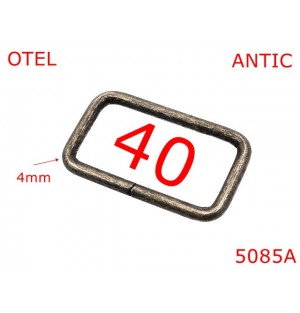 5085A/Inel dreptunghiular pentru genti si truse-40-mm-otel-4-antic--3L3---