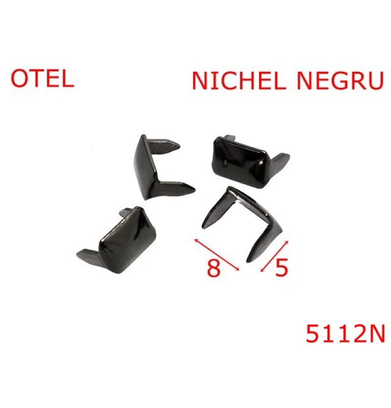 5112N/Agrafa gaica curea-8-mm-otel--nichel negru--15A3---