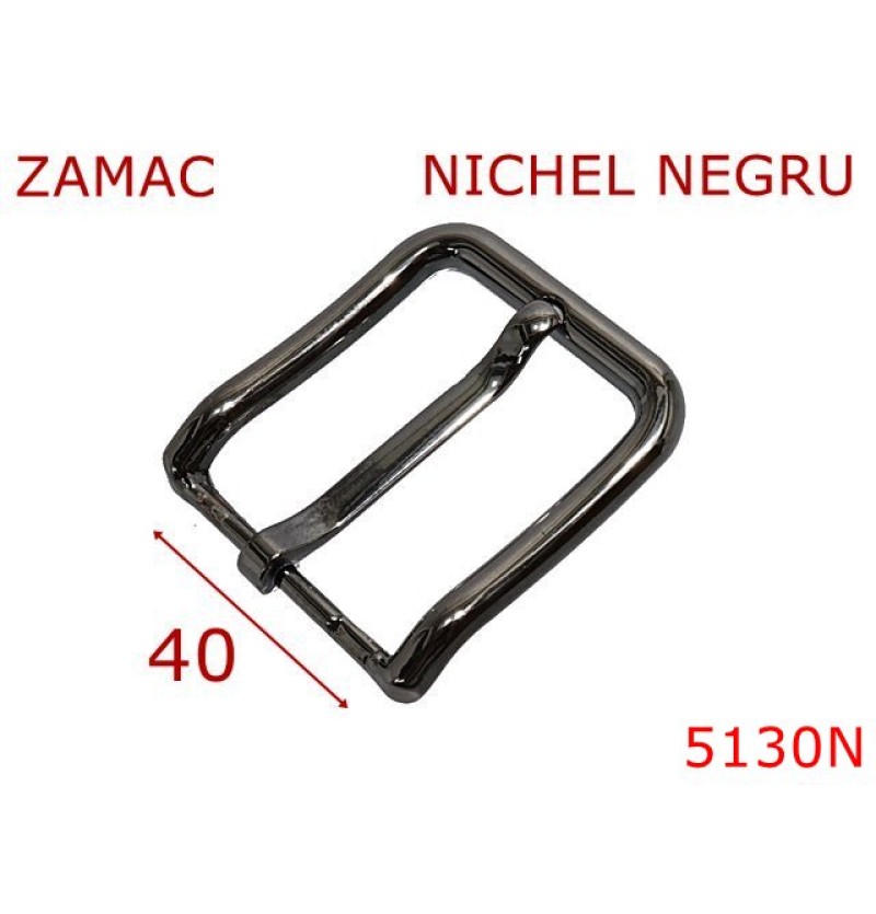 5130N/Catarama pantalon barbatesc-40-mm-zamac--nichel negru-----