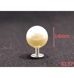 5137/Perla sidef artficiala cu picior de montaj-14-mm-plastic--sidef-----