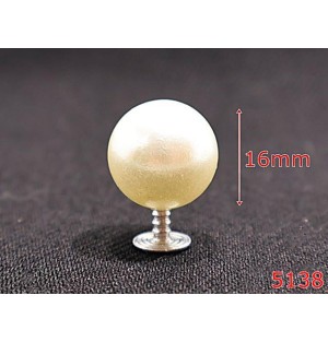 5138/Perla sidef artficiala cu picior de montaj-16-mm-plastic--sidef-----