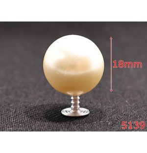 5139/Perla sidef artficiala cu picior de montaj-18-mm-plastic--sidef-----