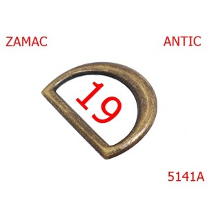 5141A/Inel semirotund pentru genti posete borsete-19-mm-zamac--antic-2G8----