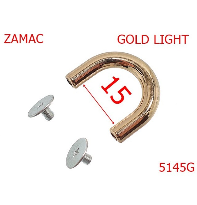 5145G/Sustinator semirotund montat cu suruburi-15-mm-zamac--gold light----- 5145G/Sustinator semirotund montat cu suruburi-15-mm-zamac--gold light-----