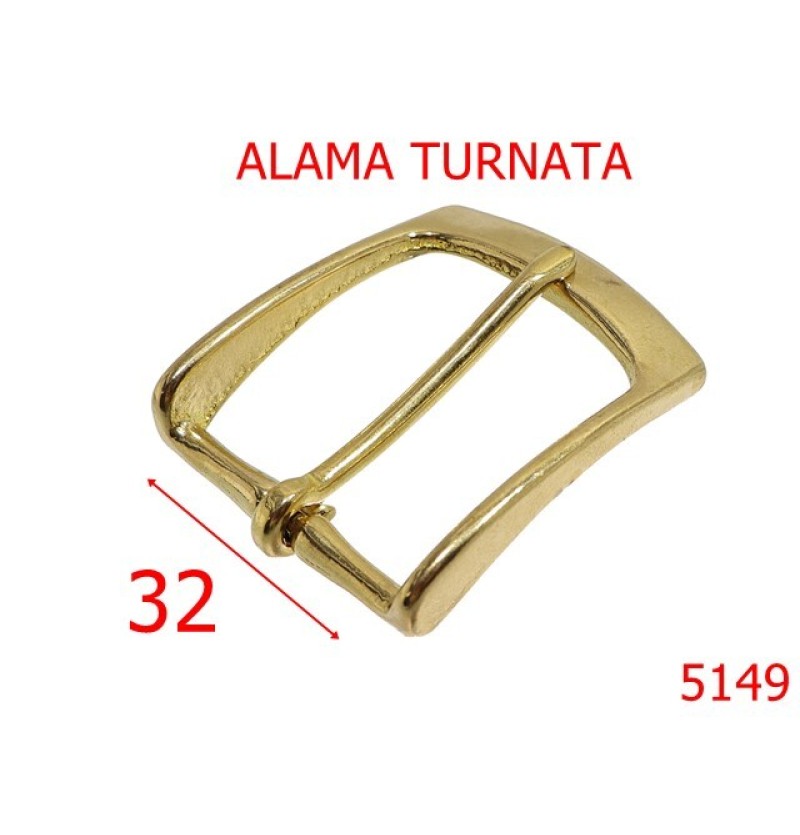 5149/Catarama rezistenta pentru curea barbatesca-32-mm-alama--alama-----