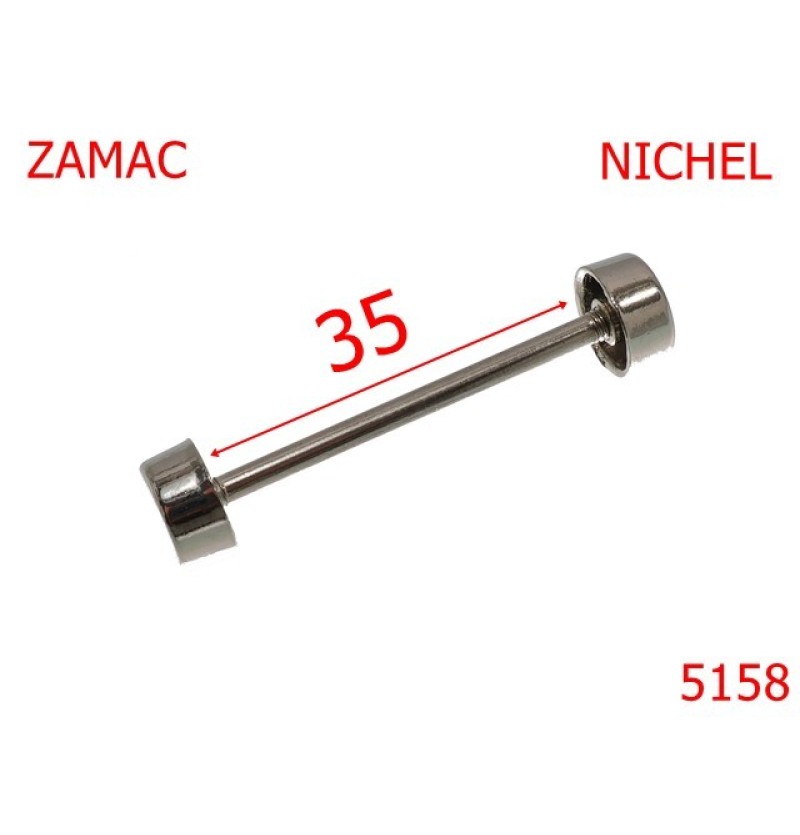 5158/Accesoriu haltera pentru marochinarie si incaltaminte-35-mm-zamac--nichel-----