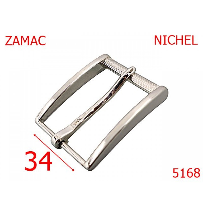 5168/Catarama Curea Rola Falsa-34-mm-zamac--nichel-----