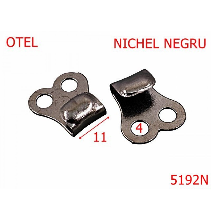 5192N/Carlig Bocanc Cu Dubla Fixare-11-mm-otel--nichel negru----- 5192N/Carlig Bocanc Cu Dubla Fixare-11-mm-otel--nichel negru-----