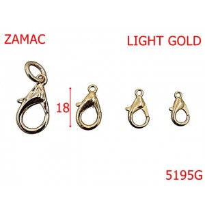 5195G/Minicarabina Pentru Gablontz-18-mm-zamac--gold light-----