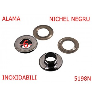 5198N/Ocheti Plati Inoxidabili-6-mm-alama--nichel negru-----