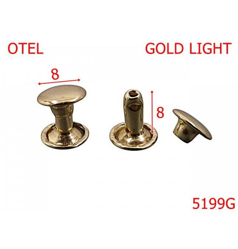 5199G/Capsa Rapida Capac 8Mm Picior 8Mm-8-mm-otel--gold light-----