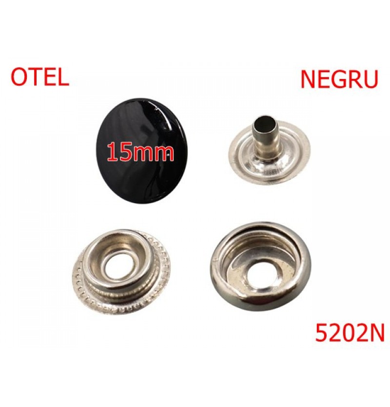 5202N/Butoni  Manusa Capac Vopsit-15-mm-otel--negru-----
