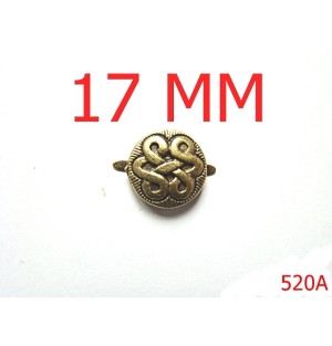 520A/ORNAMENT  17 MM /ZAMAK / ANTIK-17-mm---antic-----