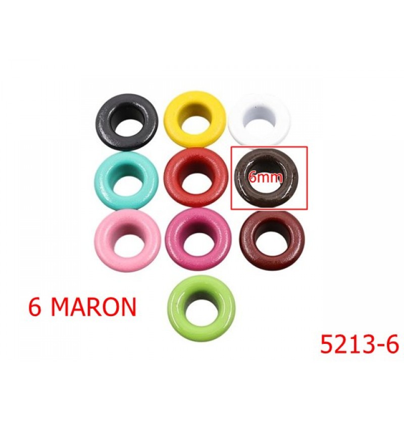 5213-6/Ochet Vopsit Pentru Pielarie Si Incaltaminte-6-mm-otel--maron-----