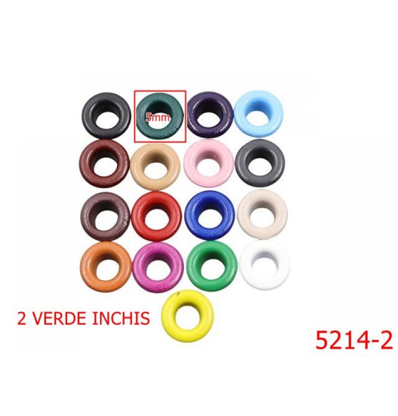 5214-2/Ochet Vopsit Pentru Pielarie Si Incaltaminte-5-mm-otel--verde inchis-----