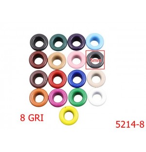 5214-8/Ochet Vopsit Pentru Pielarie Si Incaltaminte-5-mm-otel--gri-----