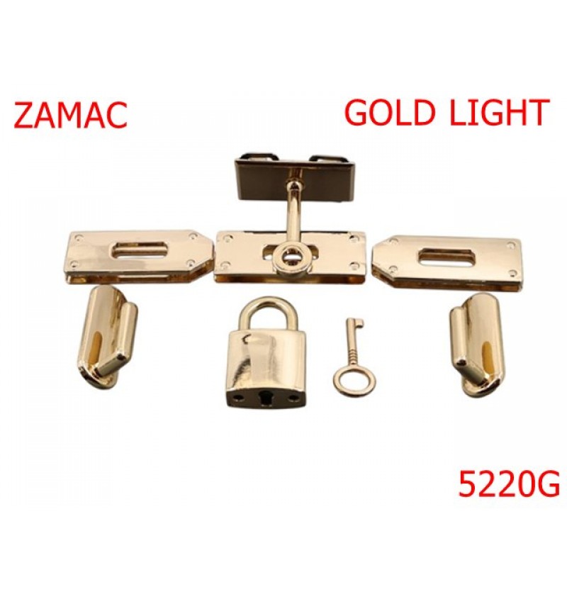 5220G/Inchizatoare Poseta 7 Elemente--mm-zamac--gold light--14G13