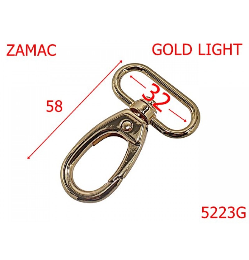 5223G/Carabina Marochinarie Posete Si Genti-32-mm-zamac--gold light-5D7----