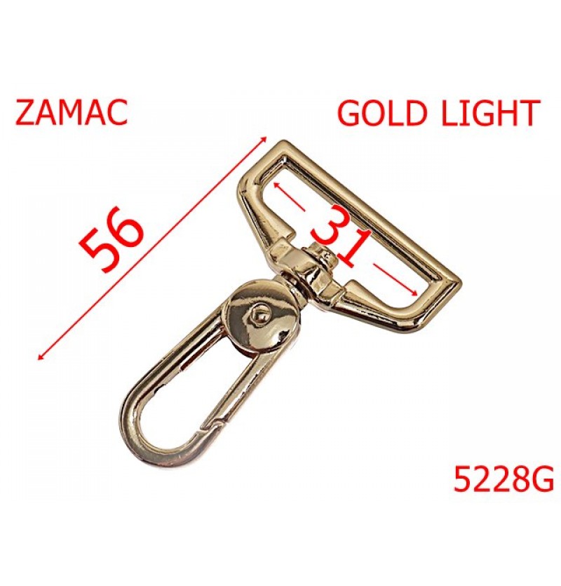 5228G/Carabina Marochinarie Posete Si Genti-31-mm-zamac--gold light-5G5----