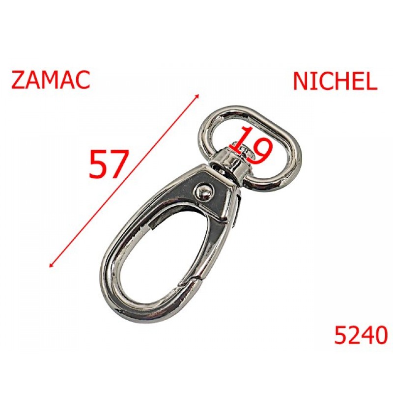 5240/Carabina Articole Marochinarie-19-mm-zamac--nichel-----