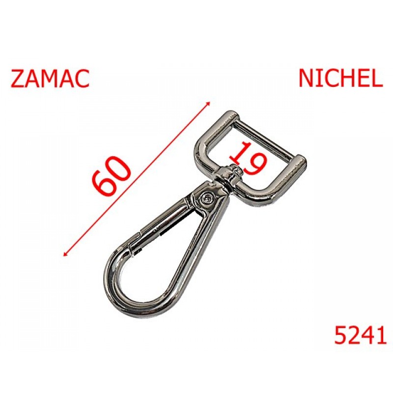 5241/Carabina Articole Marochinarie-19-mm-zamac--nichel-----