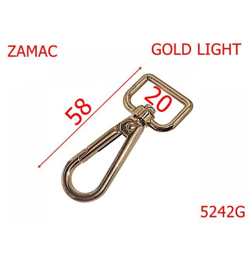 5242G/Carabina Articole Marochinarie-20-mm-zamac--gold light-----