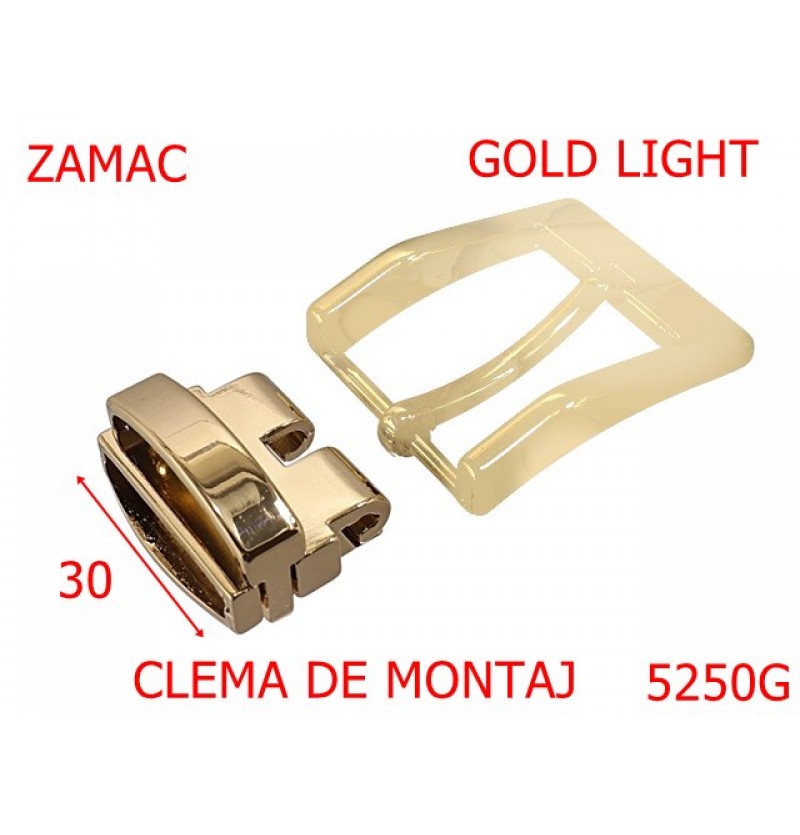 5250G/Clema Cu Pasant Pentru Montaj Catarama -30-mm-zamac--gold light-----