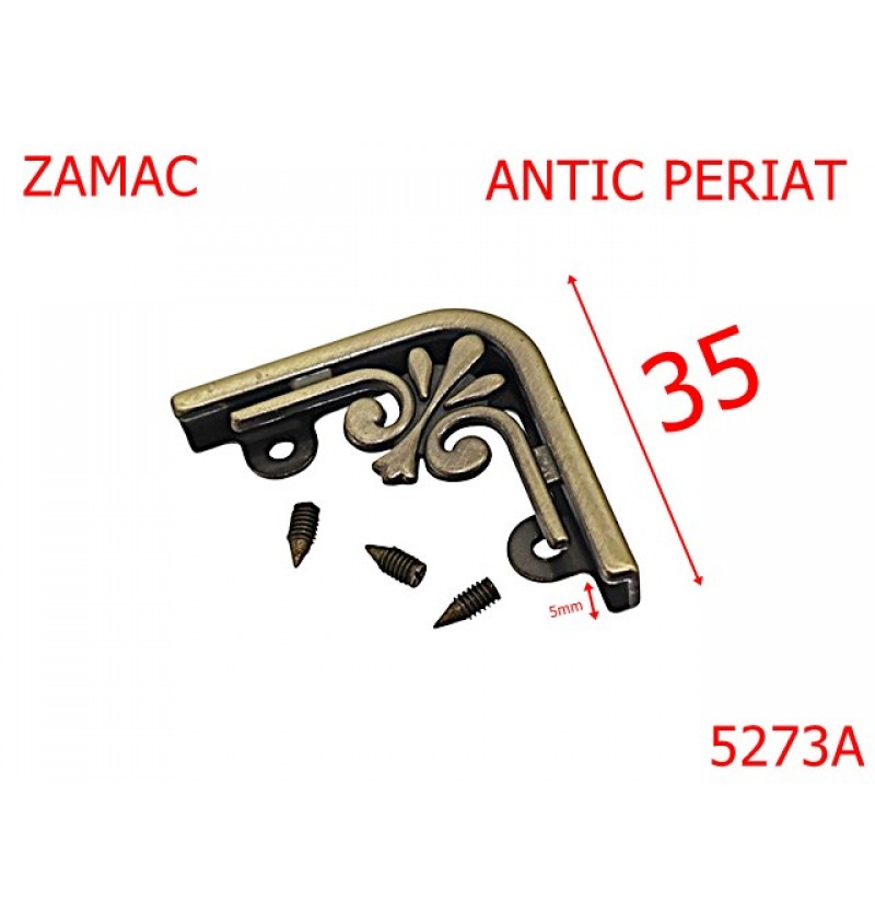 5273A/Coltar Pentru Mape ,Pielarie,Cataloage-35-mm-zamac--antic periat-----