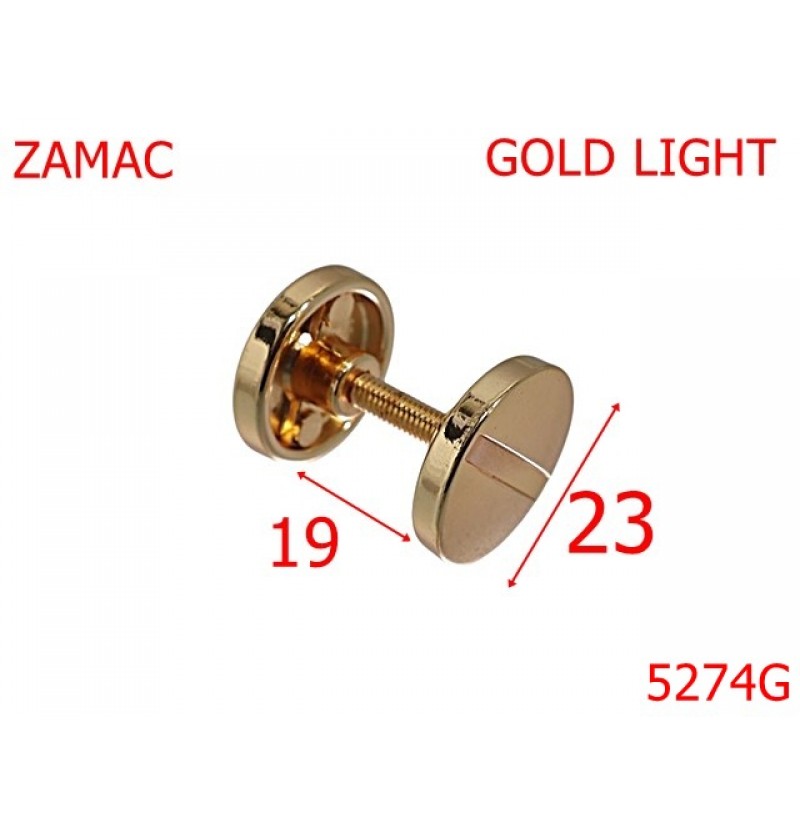 5274G/Gantera Ornamentala Pentru Marochinarie Si Incaltaminte-19-mm-zamac--gold light-----