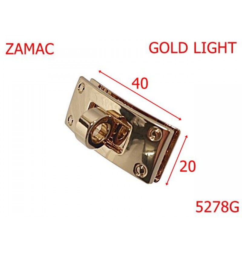 5278G/Inchizatoare Ornamentala Incaltaminte-40X20-mm-zamac--gold light-14J6--14K7