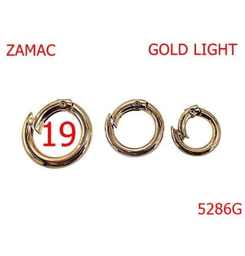 5286G/Inel Carabina Pentru Genti Si Posete-19-mm-zamac--gold light-23E8 5286G/Inel Carabina Pentru Genti Si Posete-19-mm-zamac--gold light-23E8