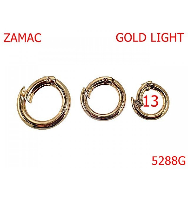 5288G/Inel Carabina Pentru Genti Si Posete-13-mm-zamac--gold light--23E8 5288G/Inel Carabina Pentru Genti Si Posete-13-mm-zamac--gold light--23E8