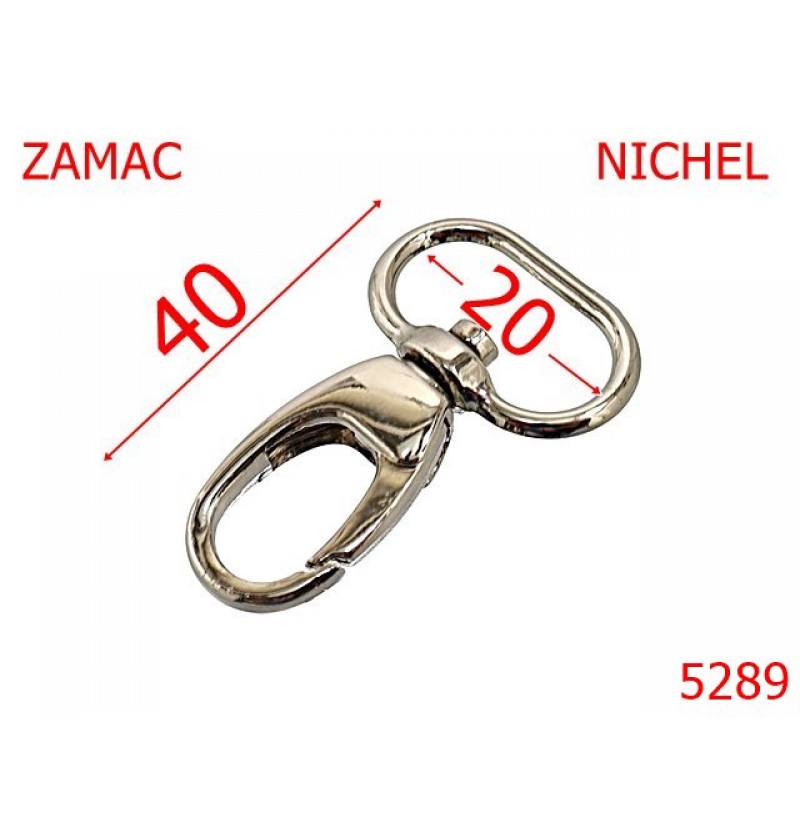5289/Carabina Marochinarie ,Pielarie-20-mm-zamac--nichel----- 5289/Carabina Marochinarie ,Pielarie-20-mm-zamac--nichel-----