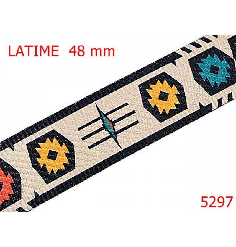 5297/Chinga Poliester Cu Motive Etnice-48-mm-poliester--multicolor-----