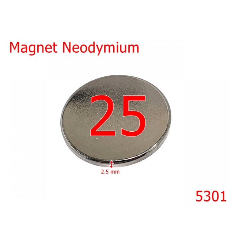 5301/Magnet Ascuns Rotund Pentru Marochinarie-25-mm-neodymium-2.5-9A7