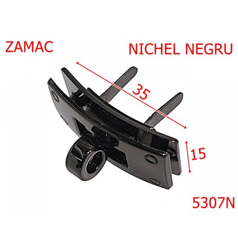 5307N/Inchizatoare Ornamentala Incaltaminte-35X15-mm-zamac--nichel negru-14K8