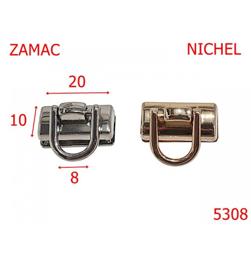 5308/Minisustinator Poseta Borseta-20X10-mm-zamac--nichel----- 5308/Minisustinator Poseta Borseta-20X10-mm-zamac--nichel-----