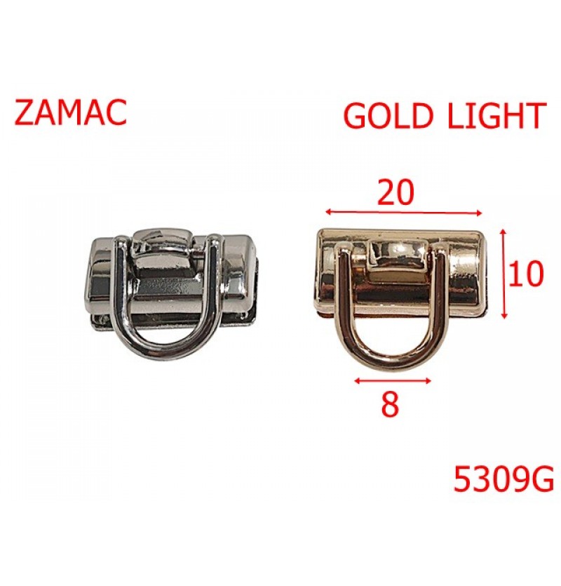 5309G/Minisustinator Poseta Borseta-20X10-mm-zamac--gold light-----