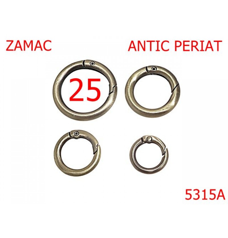 5315A/Inel Carabina Marochinarie-25-mm-zamac--antic periat--23A4