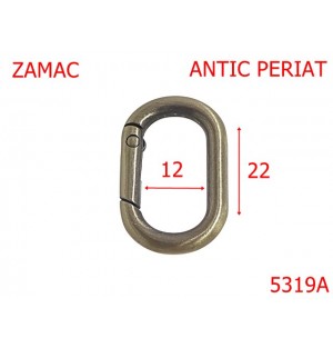 5319A/Inel Carabina Oval Pentru Genti-22-mm-zamac--antic periat-----