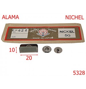 5328/Butoni Inoxidabili  De Margine Portofel-20X10-mm-alama--nichel-----