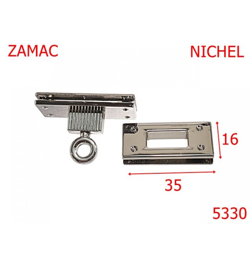 5330/Inchizatoare Prin Capac Pentru Genti Posete-35X16-mm-zamac--nichel-14L4 5330/Inchizatoare Prin Capac Pentru Genti Posete-35X16-mm-zamac--nichel-14L4