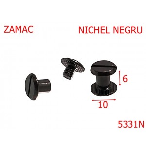 5331N/Surub Fixare Catarama-Curea-10-mm-zamac-6-nichel negru-----