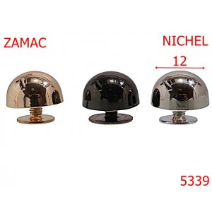 5339/Picioruse Cu Surub Pentru Fund De Poseta-12-mm-zamac--nichel--AE2