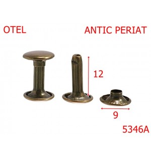 5346A/Rivet Dublu Cu Picior De 12 Mm-9-mm-otel--antic periat-----