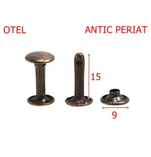 5347A/Rivet Dublu Cu Picior De 15 Mm-9-mm-otel--antic periat-----
