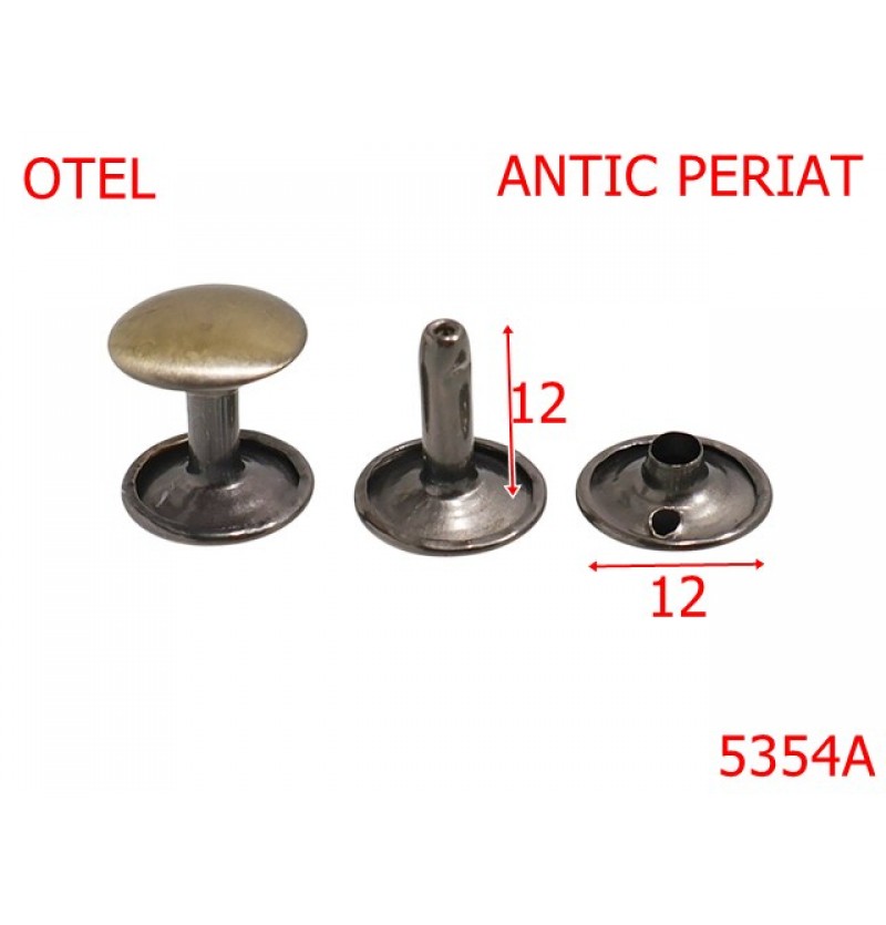 5354A/Rivet Dublu Cu Picior De 12 Mm-12-mm-otel--antic periat-----