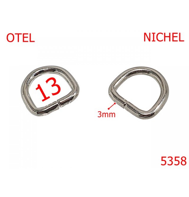 5358/Inel D Pentru Marochinarie Si Incaltaminte-13-mm-otel-3-nichel-3G3