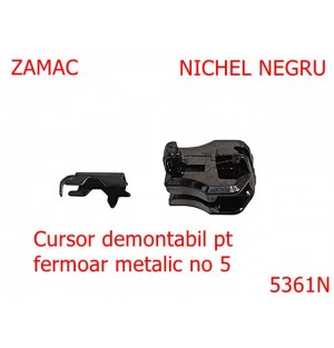 5361N/Cursor Fermoar Metalic Demontabil -NO5--zamac--nichel negru-----